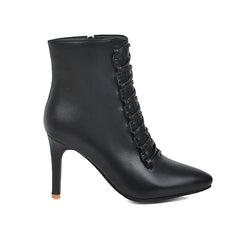 High Heel Stiletto Ankle Boots with Side Zipper