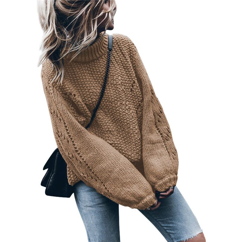Loose Knit Long Sleeve Sweater in 7 Colors S-XL