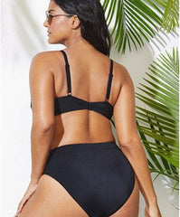 Plus Size Solid Color Bikini in 3 Colors M-4XL
