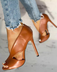 High Heel Open Toe Stilettos in 2 Colors