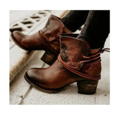 Medium Thick Heel Retro Knight Boots in 2 Colors