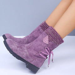 Suede Snow Boots with Side Zipper in 6 Colors