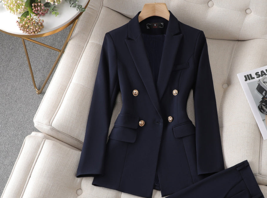 Suit Jacket with Bell-Bottom Pants Business Suit in 3 Colors S-4XL
