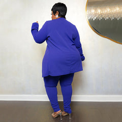 Two Piece Long Sleeve Jacket Bodycon Pants