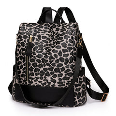 Waterproof Leopard Print Fashion Shoulder Bag Backpack