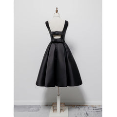 Robe noire élégante dos nu style Hepburn, tailles S à XXXL