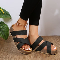 Woven Cross-Strap Sandals in 6 Colors