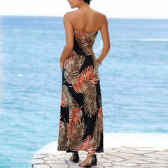Robe longue tube sans manches avec poches latérales, 3 couleurs, S-XL