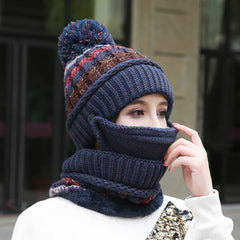 Pom Pom Toque with Matching Neck Warmer