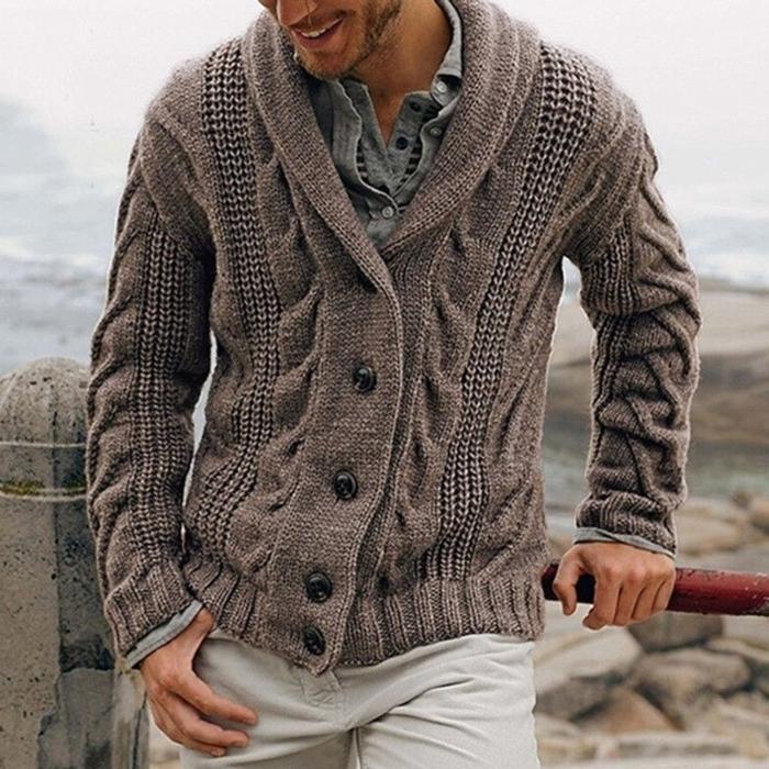 Men's Knit Cardigan Sweater in 4 Colors S-XXL
