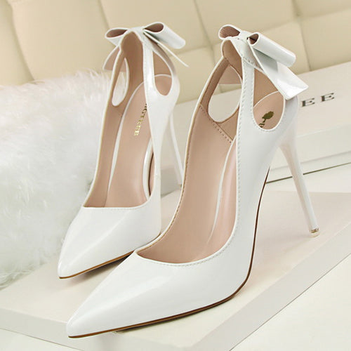 Leder High Heel Stilettos mit spitzer Zehenpartie in 7 Farben