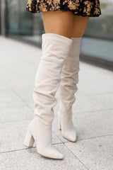 Suede High Heel Pointed Toe Over the Knee Boots