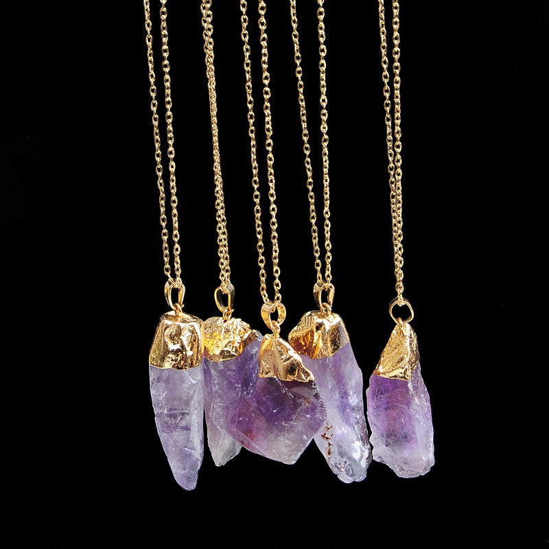 Necklace with Crystal Pendant in 9 Colors