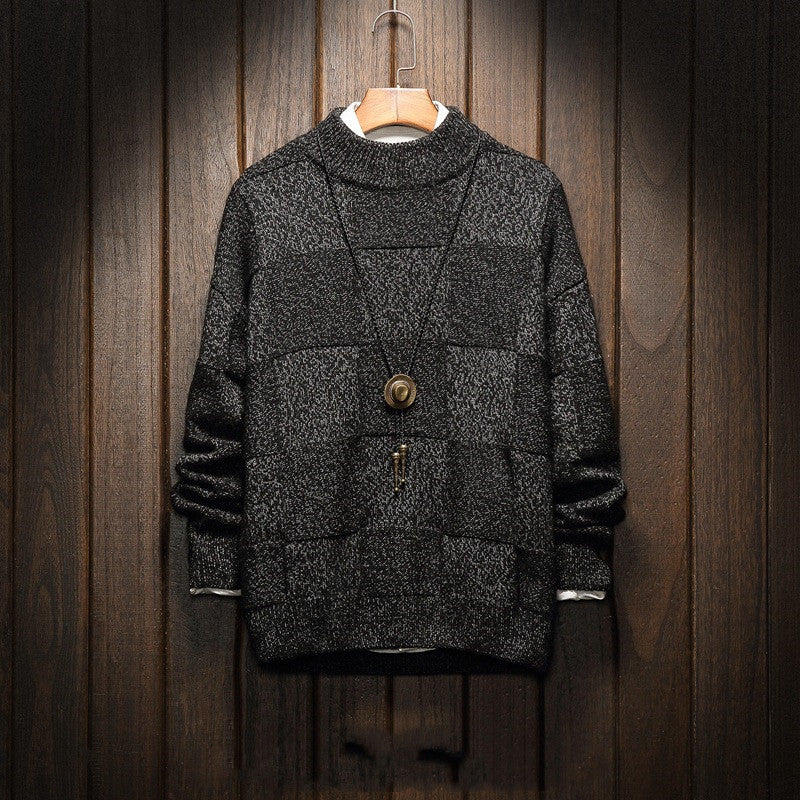Men's Checkered Long Sleeve Sweater in 4 Colors M-5XL