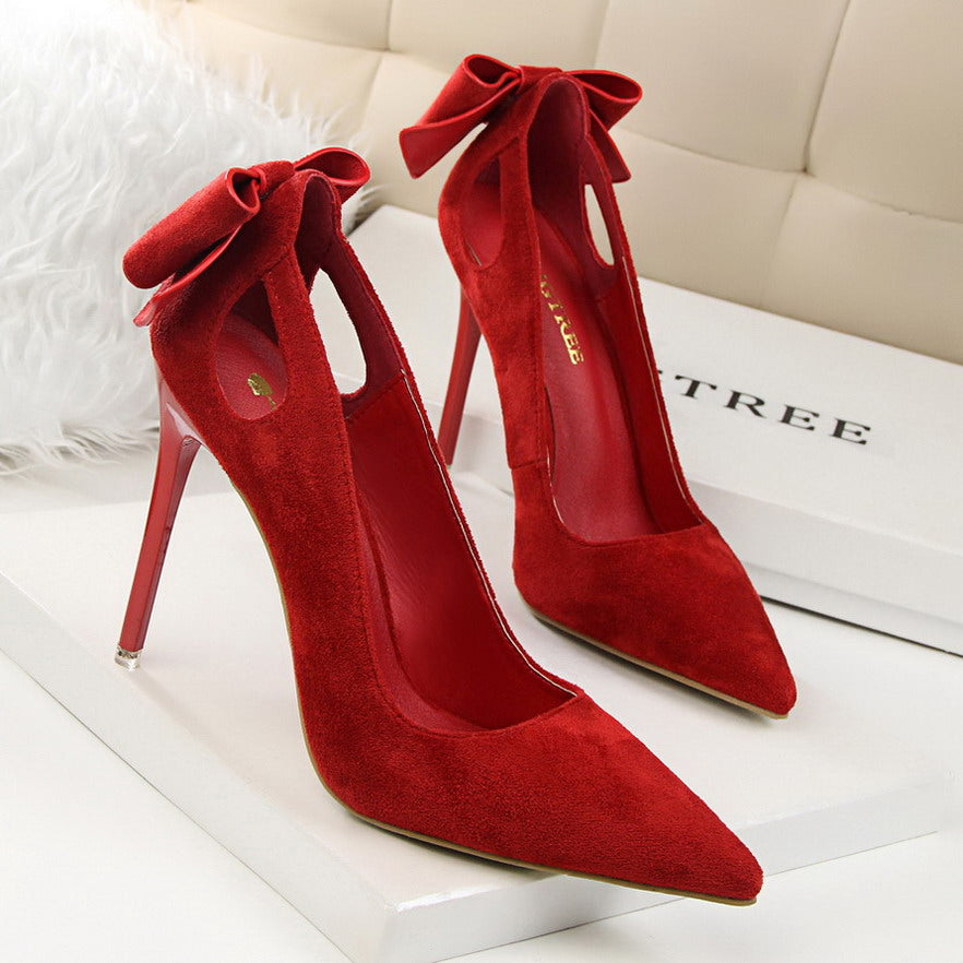 Leder High Heel Stilettos mit spitzer Zehenpartie in 7 Farben