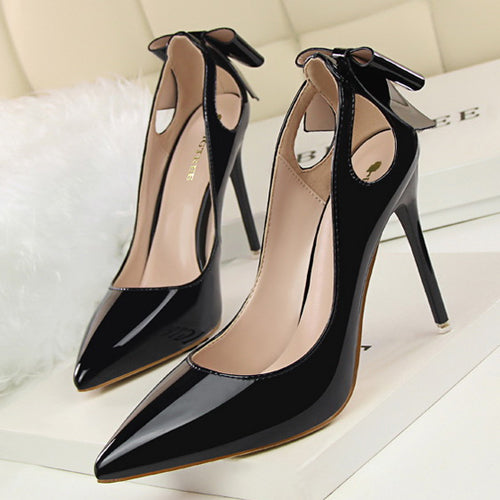 Leder High Heel Stilettos mit spitzer Zehenpartie in 7 Farben