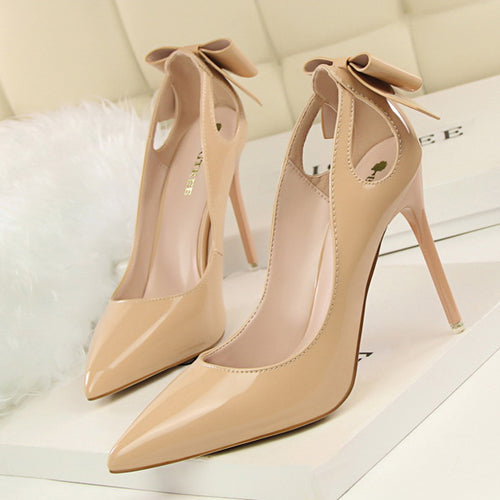 Leder High Heel Stilettos mit spitzer Zehenpartie in 7 Farben