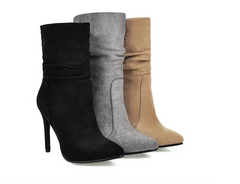 High Heel Stiletto Boots with Pointed Toe in 3 Colors