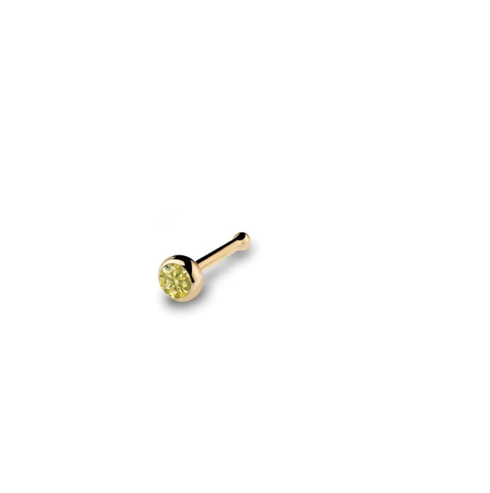 Nose Stud with Gem in 3 Colors and 4 Sizes