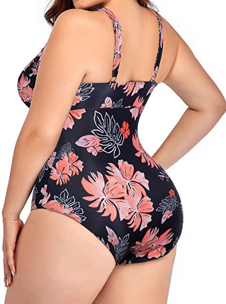 One Piece Swimsuit with Mesh S-5XL