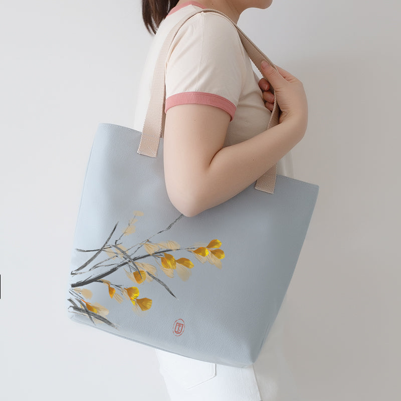 Large Capacity Canvas Artistic Shoulder Tote Bag