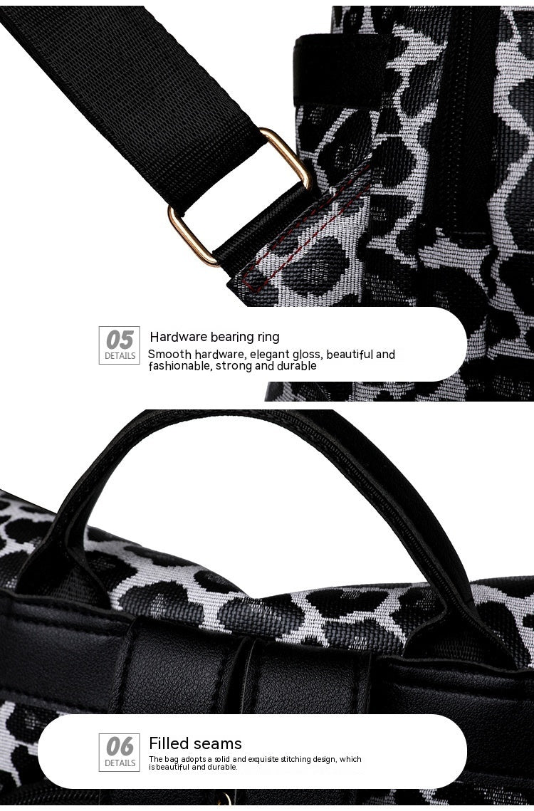Waterproof Leopard Print Fashion Shoulder Bag Backpack