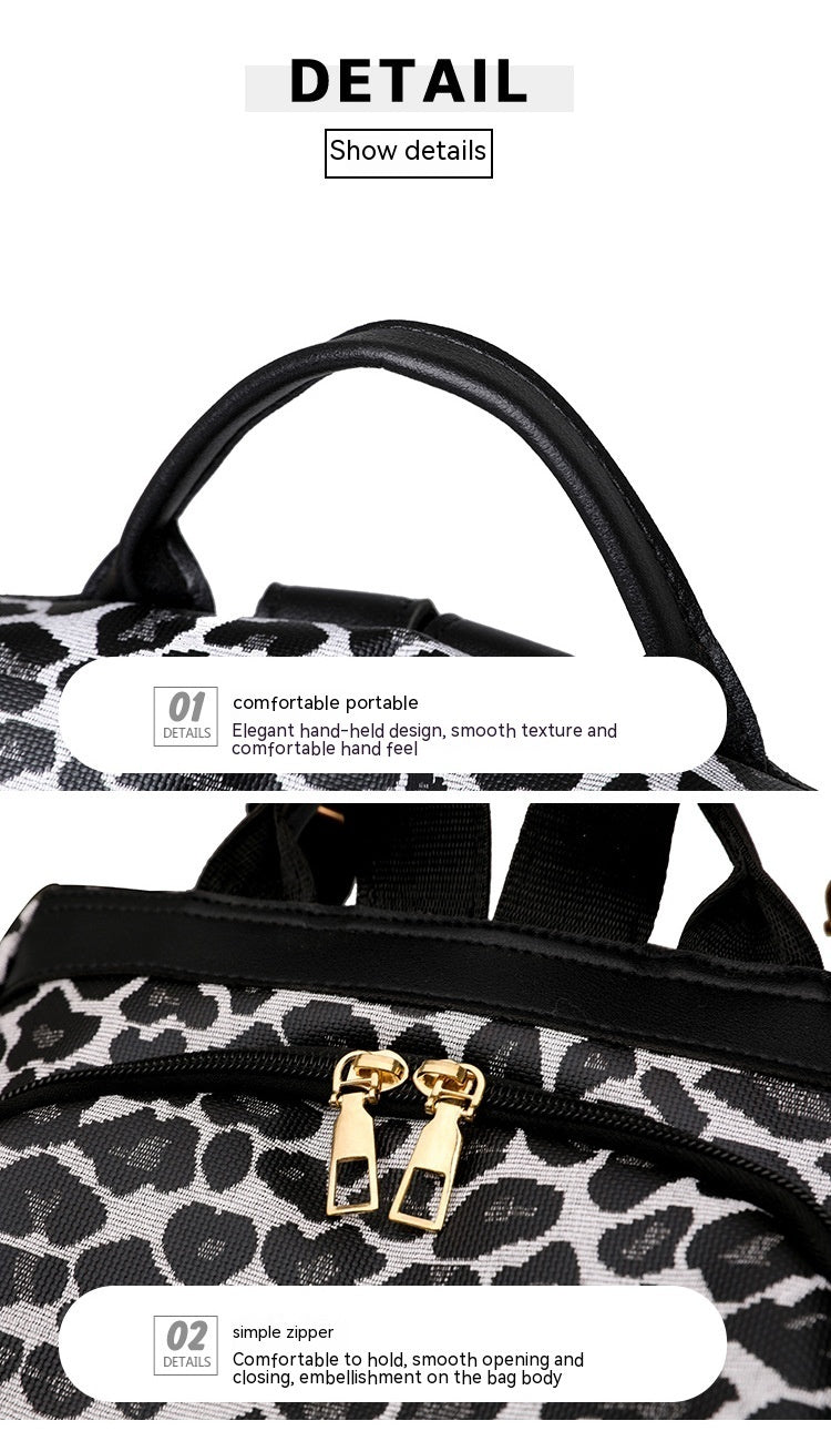 Waterproof Leopard Print Fashion Shoulder Bag Backpack