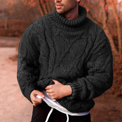 Men's Solid Colour Long Sleeve Turtleneck Sweater
