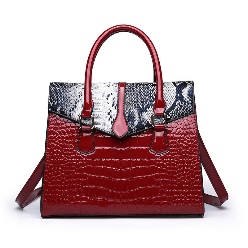 Serpentine Large Capacity Hand Shoulder Bag in 4 Colors