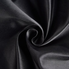 Schwarzes kurzärmliges Midikleid mit hohem Halsausschnitt und Taschen S-XXL