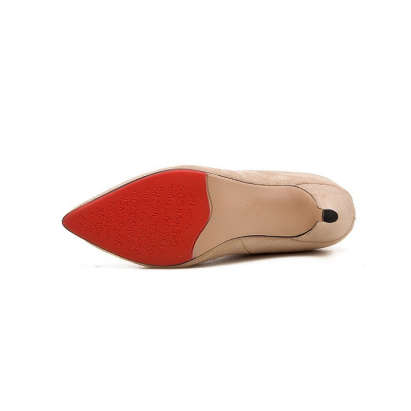 Suede Pointed Toe Ankle Boots with Stiletto Heel