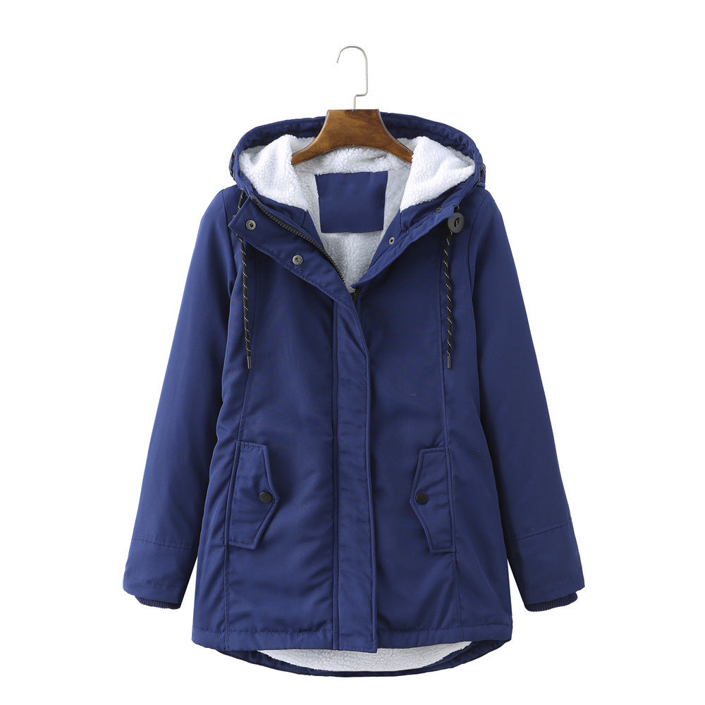 Warm Plush Hooded Jacket
