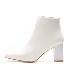 High Heel Boots with Square Toe in 2 Colors