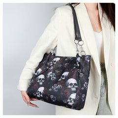 Large Capacity Skull Print Shoulder Bag