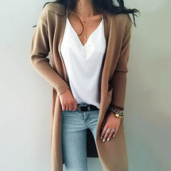 Long Sleeve Knit Cardigan with Pockets