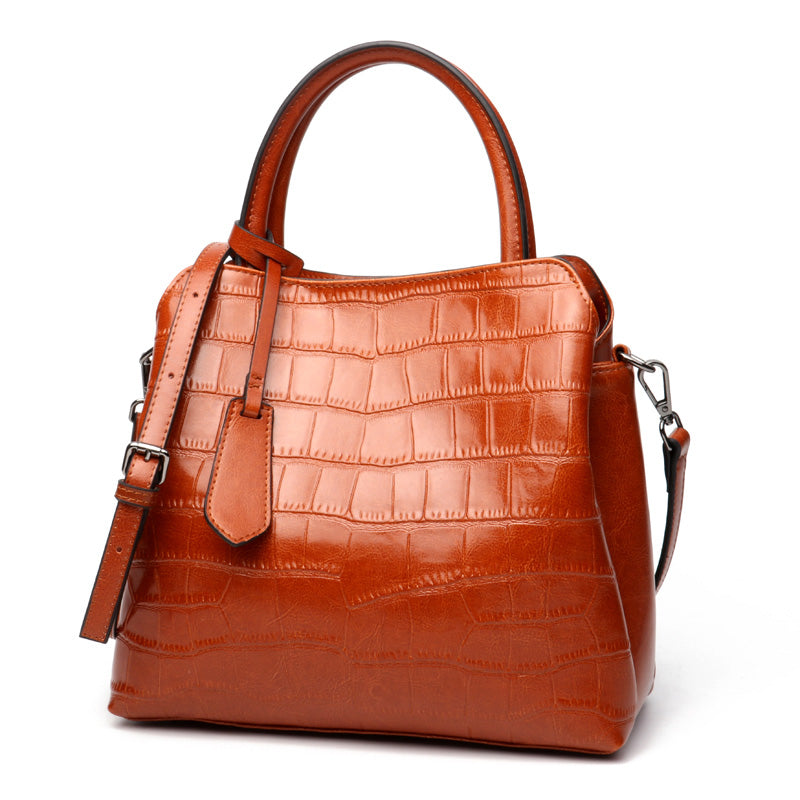 Leather One Shoulder Messenger Bag in 4 Colors