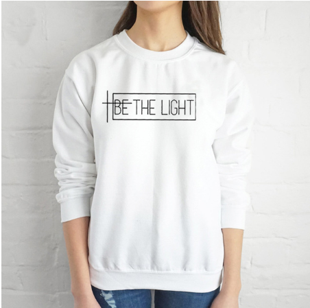 Be The Light Fleece Sweatshirt in 5 Colors S-3XL