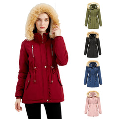 Fleece Winter Coat with Detachable Hood in 5 Colors S-5XL