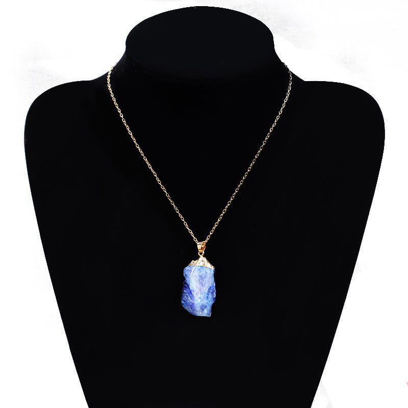 Necklace with Crystal Pendant in 9 Colors
