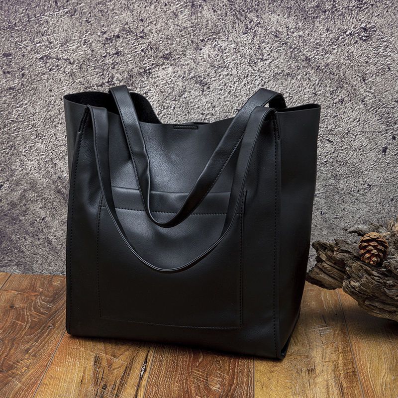 Large Capacity Satchel with Outside Pocket