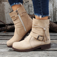 Low Heel Non-Slip Suede Ankle Boots in 3 Colors