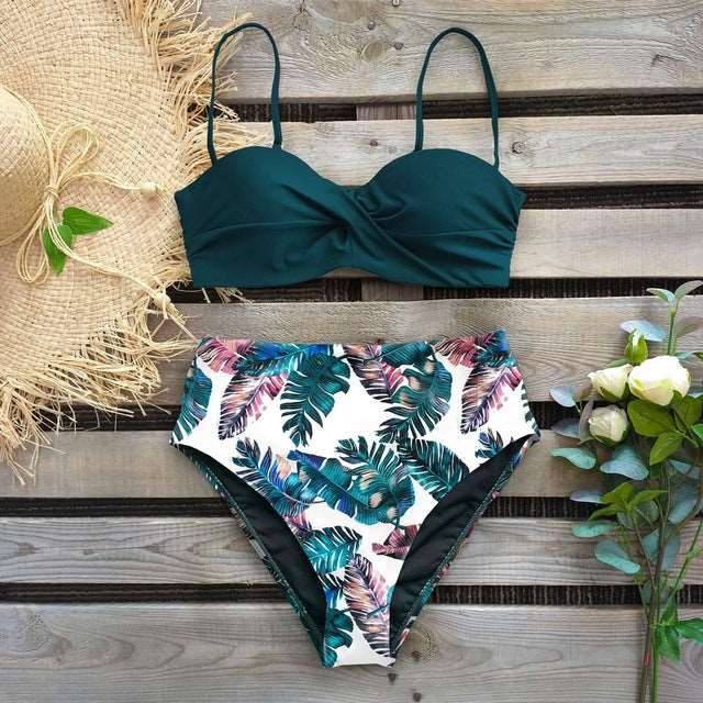 High Waist Printed Bikini in 15 Patterns S-XL