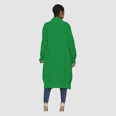 Solid Color Long Knit Cardigan