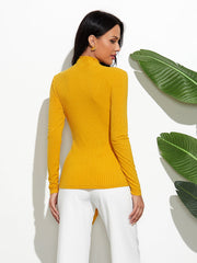 Long Sleeve Sweater with Waist Tie in 3 Colors S-XL