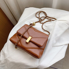 Shoulder Bag with Chain Strap in 4 Colors