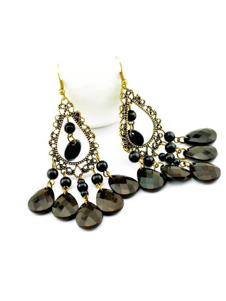 Vintage Baroque Hollow Out Drop Earring