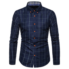 Men's Long Sleeve Collared Dress Shirt