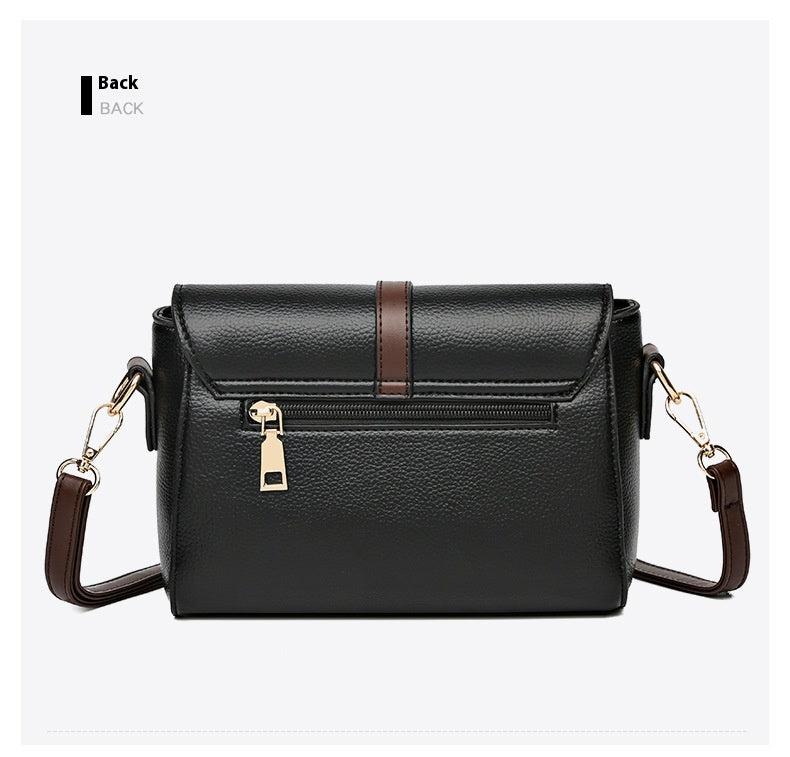 Shoulder Bag with Contrasting Adjustable Strap