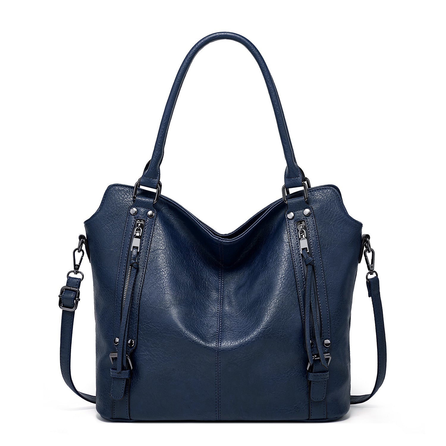 Double Zipper Large Capacity Shoulder Crossbody Bag in 5 Colors