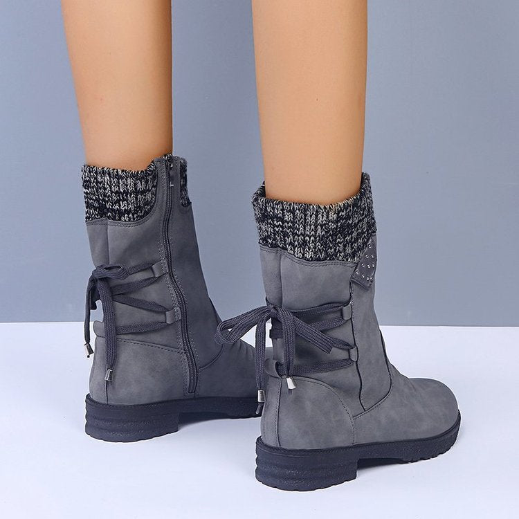 Suede Snow Boots with Side Zipper in 6 Colors